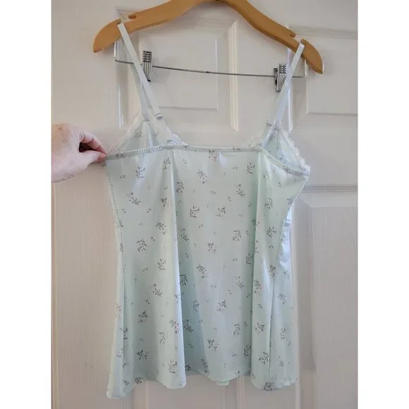 Laura Ashley Blue Cami Babydoll size Large Y2k cottagecore Soft girl - Picture 4 of 5